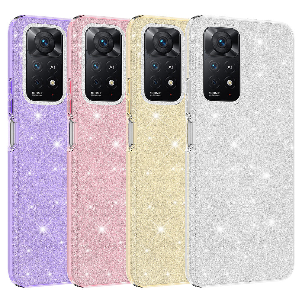 Xiaomi Redmi Note 11 Pro 5G Kılıf Zore Shining Silikon Gümüş