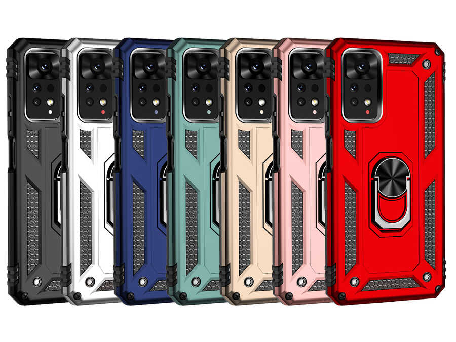 Xiaomi Redmi Note 11 Pro 5G Kılıf Zore Vega Kapak Siyah
