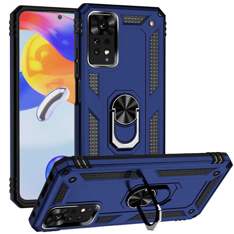 Xiaomi Redmi Note 11 Pro 5G Kılıf Zore Vega Kapak Mavi