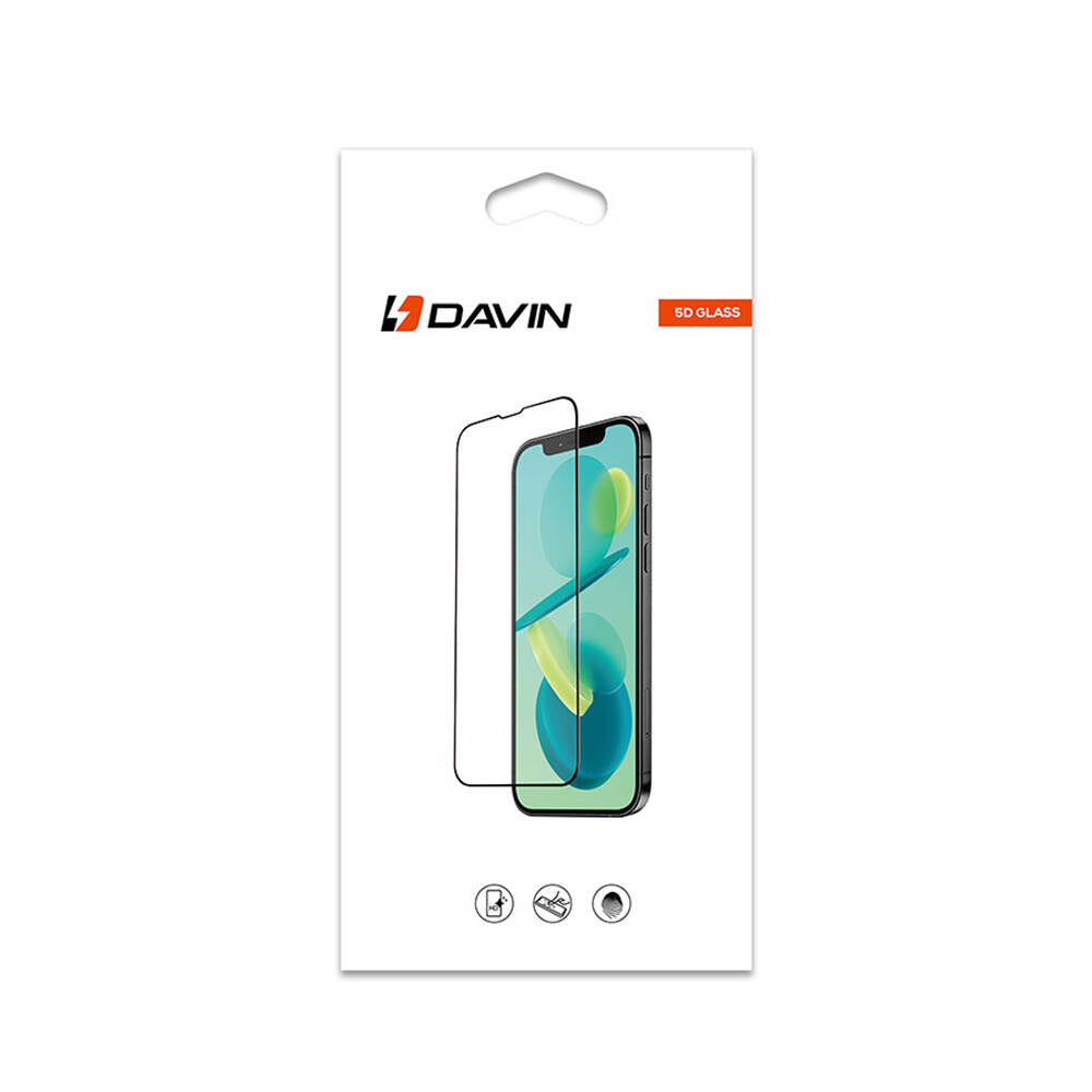 Xiaomi Redmi Note 11E Davin 5D Cam Ekran Koruyucu Siyah