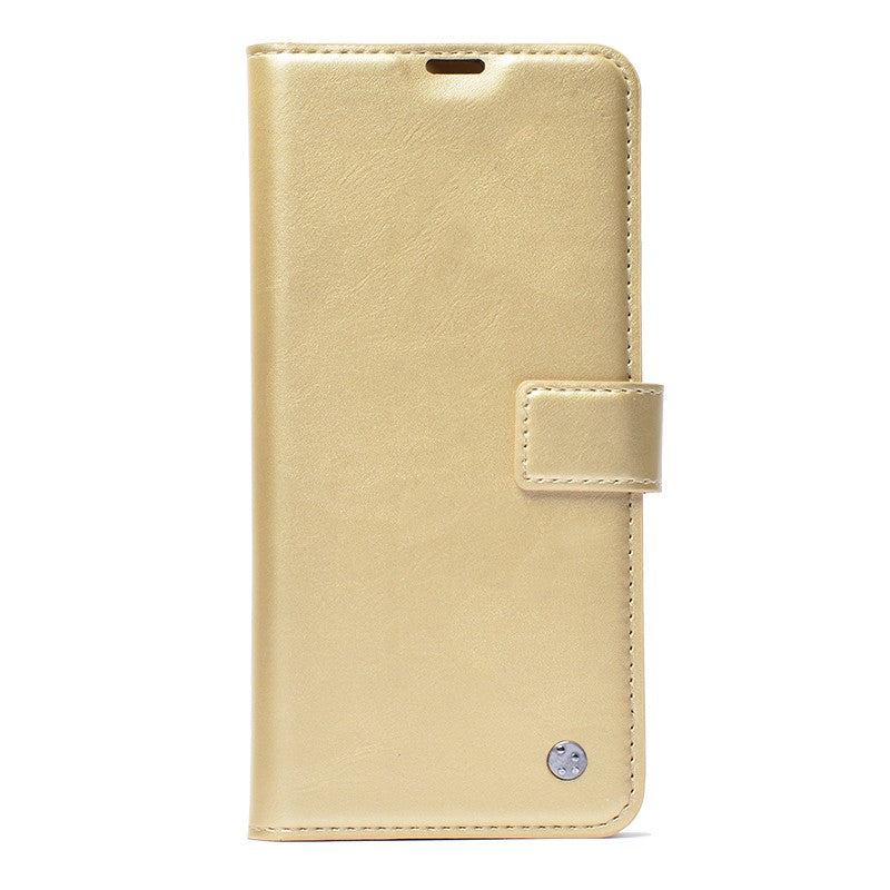 Xiaomi Redmi Note 11E Kılıf Kar Deluxe Kapaklı Kılıf Gold
