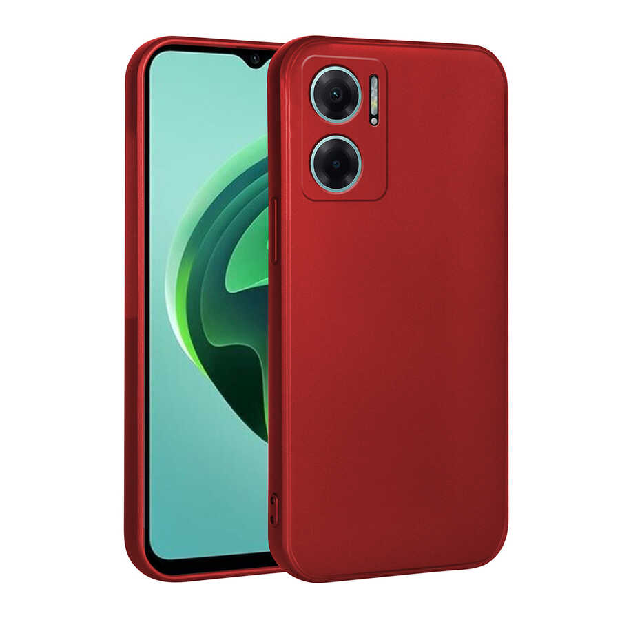 Xiaomi Redmi Note 11E Kılıf Zore Premier Silikon Kapak Kırmızı
