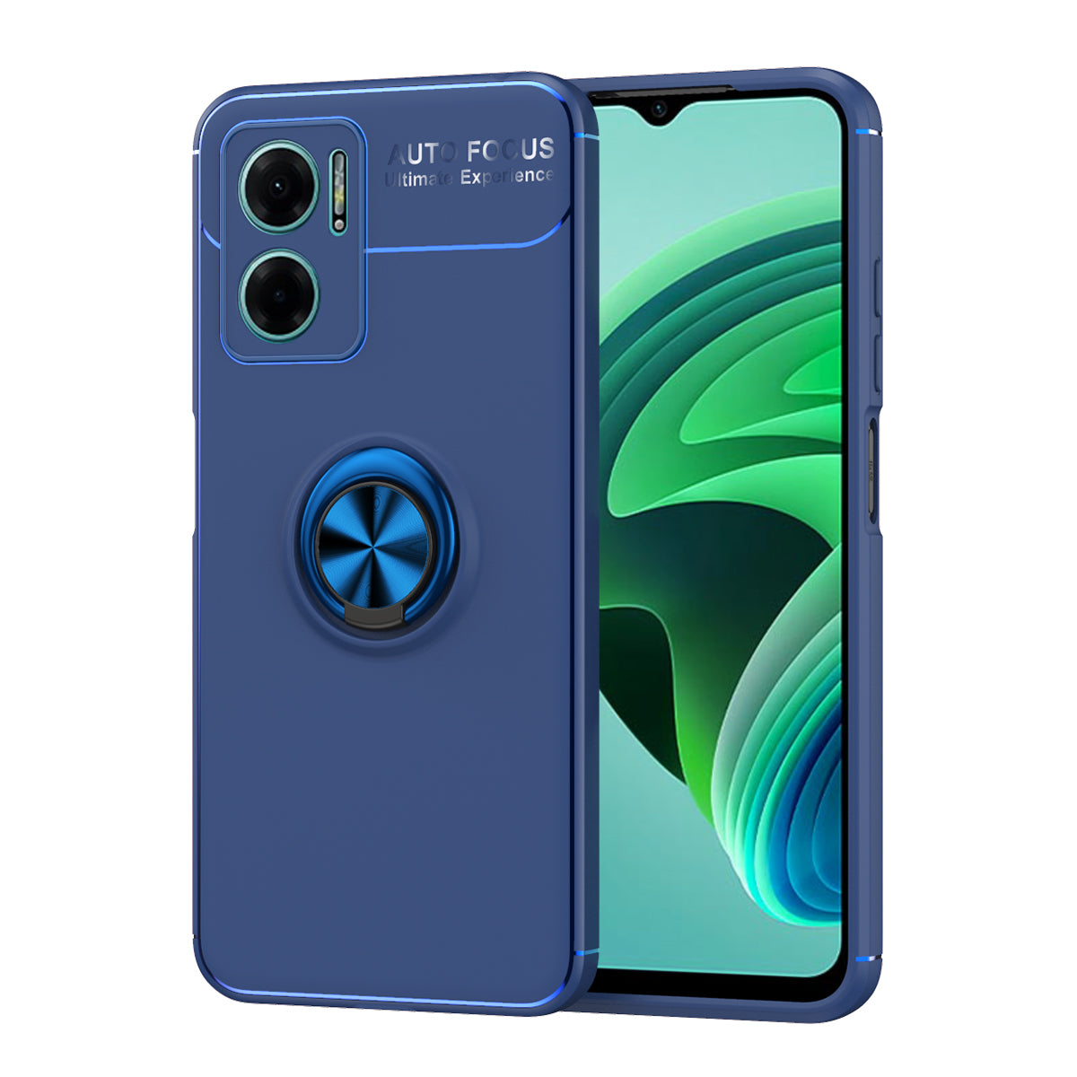Xiaomi Redmi Note 11E Kılıf Zore Ravel Silikon Kapak Siyah-Mavi