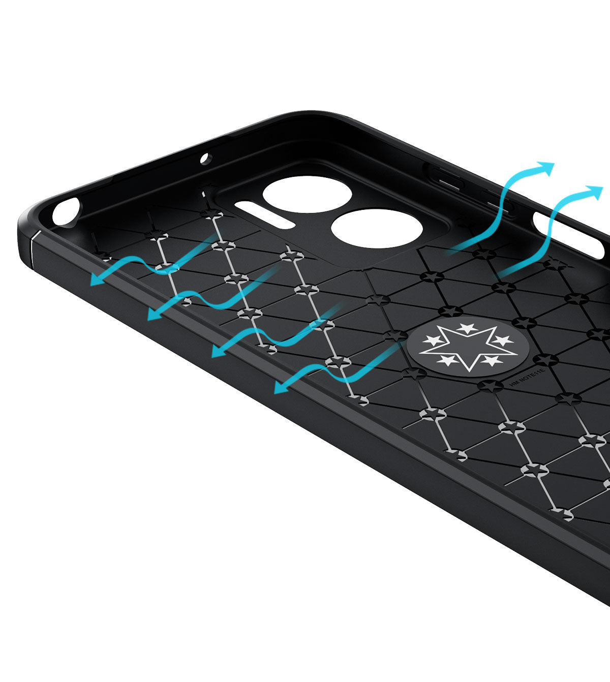 Xiaomi Redmi Note 11E Kılıf Zore Ravel Silikon Kapak Siyah