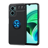 Xiaomi Redmi Note 11E Kılıf Zore Ravel Silikon Kapak Siyah-Mavi