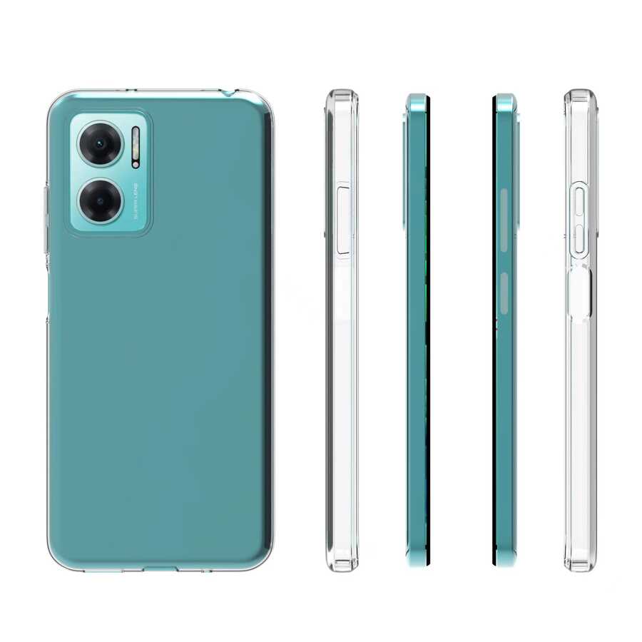 Xiaomi Redmi Note 11E Kılıf Zore Süper Silikon Kapak Renksiz