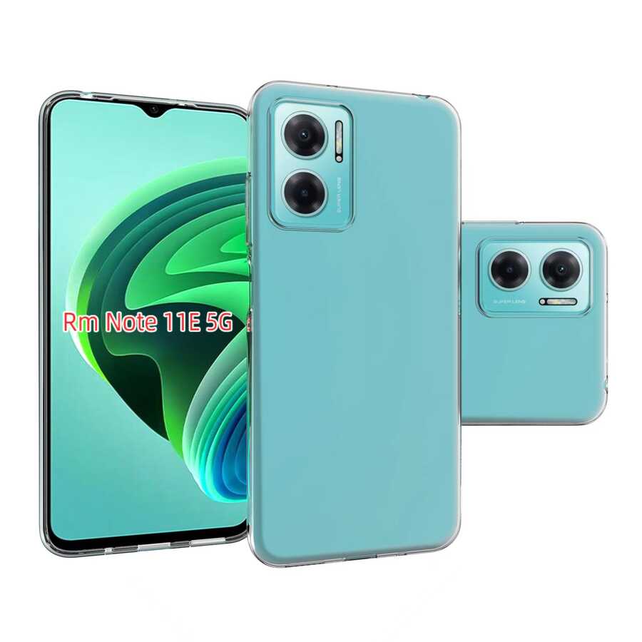 Xiaomi Redmi Note 11E Kılıf Zore Süper Silikon Kapak Renksiz
