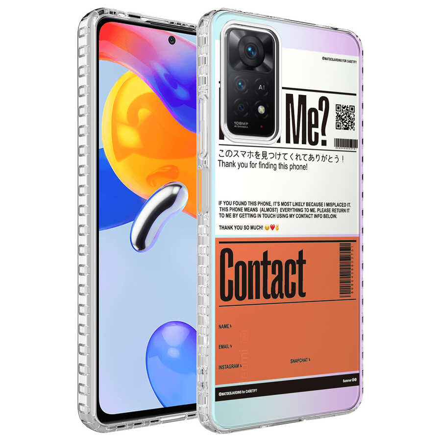 Xiaomi Redmi Note 11S Global Kılıf Airbag Kenarlı Renkli Desenli Silikon Zore Elegans Kapak NO6