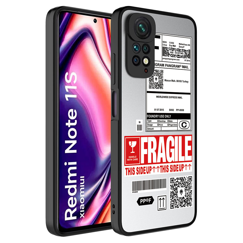 Xiaomi Redmi Note 11S Global Kılıf Aynalı Desenli Kamera Korumalı Parlak Zore Mirror Kapak Fragile