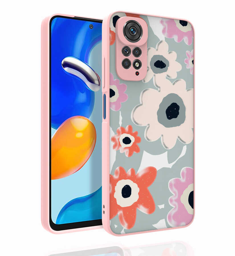 Xiaomi Redmi Note 11S Global Kılıf Desenli Kamera Korumalı Parlak Zore Nora Kapak NO3