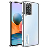Xiaomi Redmi Note 11S Global Kılıf Kamera Korumalı Logo Gösteren Zore Omega Kapak Gümüş