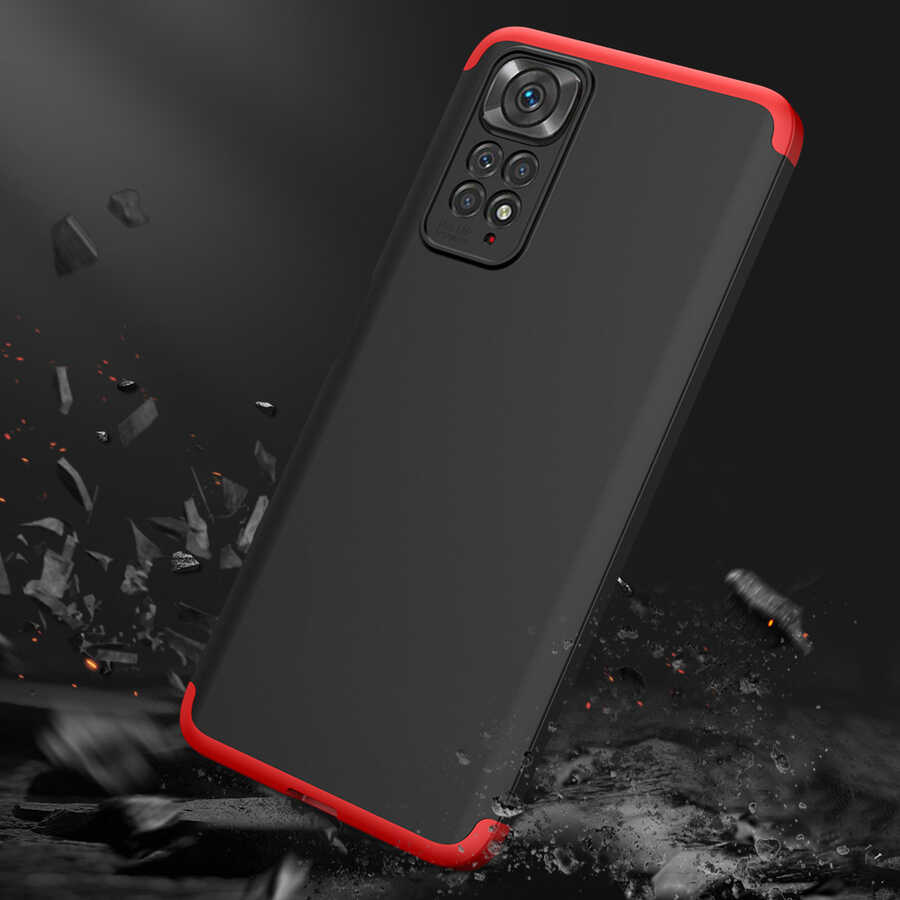 Xiaomi Redmi Note 11S Global Kılıf Zore Ays Kapak Kırmızı