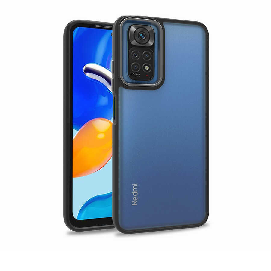 Xiaomi Redmi Note 11S Global Kılıf Zore Flora Kapak Siyah