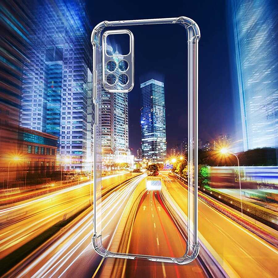 Xiaomi Redmi Note 11S Global Kılıf Zore Kamera Korumalı Nitro Anti Shock Silikon Renksiz