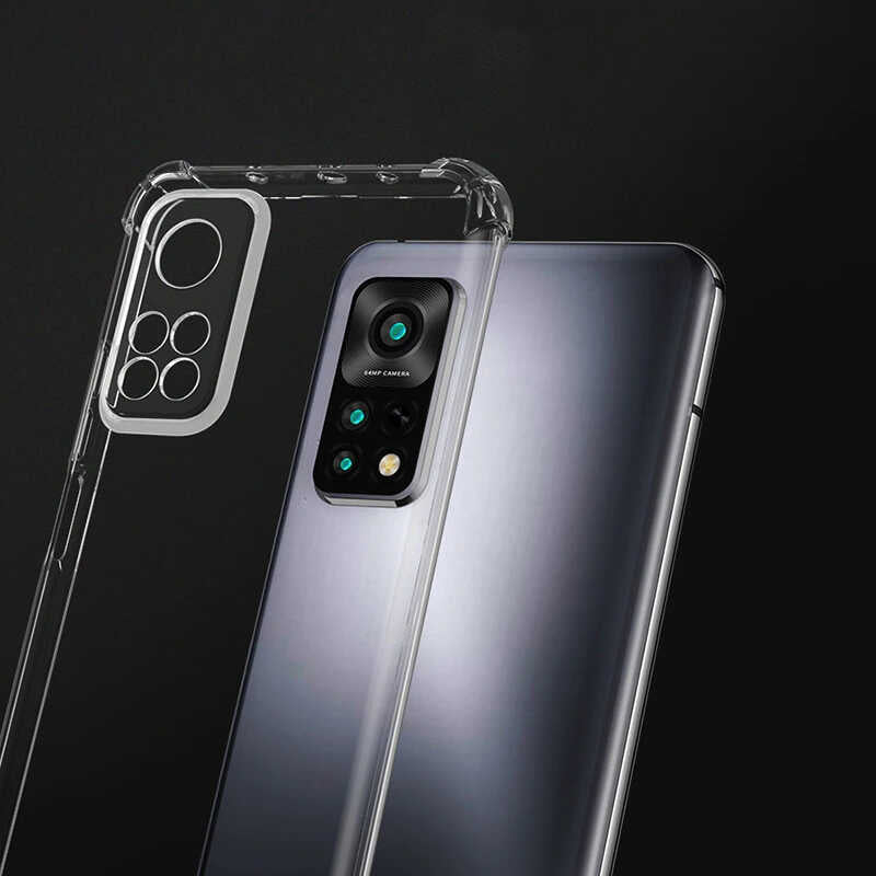 Xiaomi Redmi Note 11S Global Kılıf Zore Kamera Korumalı Nitro Anti Shock Silikon Renksiz
