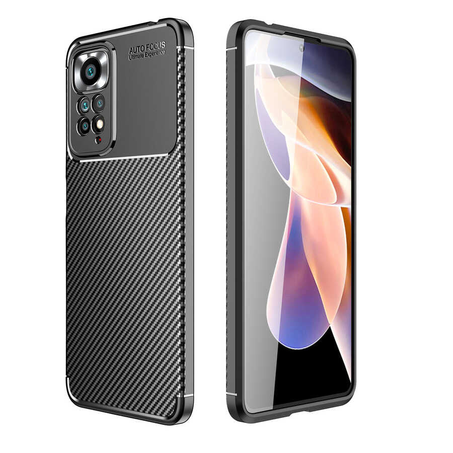 Xiaomi Redmi Note 11S Global Kılıf Zore Negro Silikon Kapak Siyah