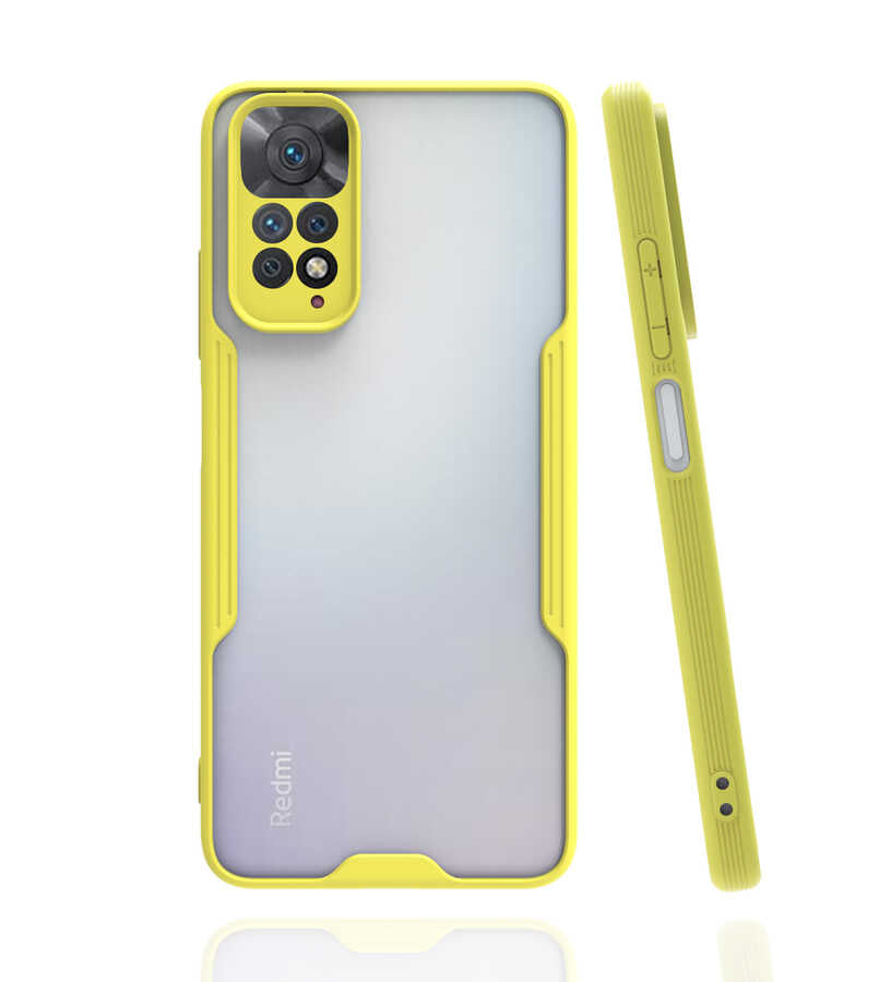 Xiaomi Redmi Note 11S Global Kılıf Zore Parfe Kapak Sarı