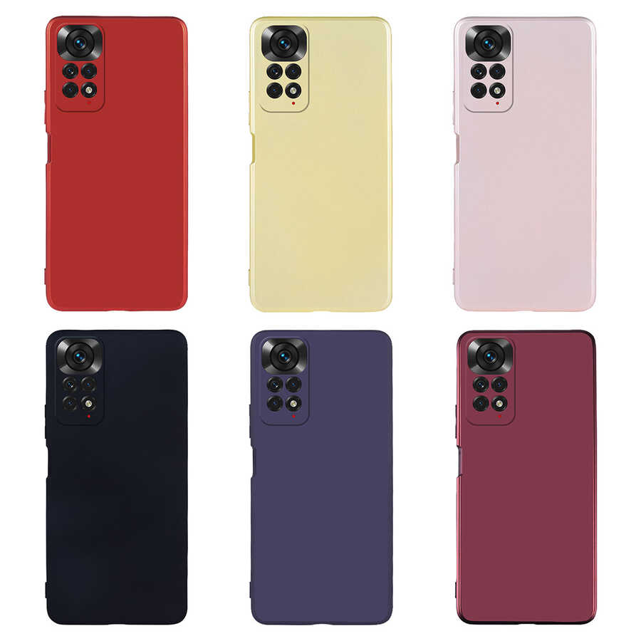 Xiaomi Redmi Note 11S Global Kılıf Zore Premier Silikon Kapak Kırmızı