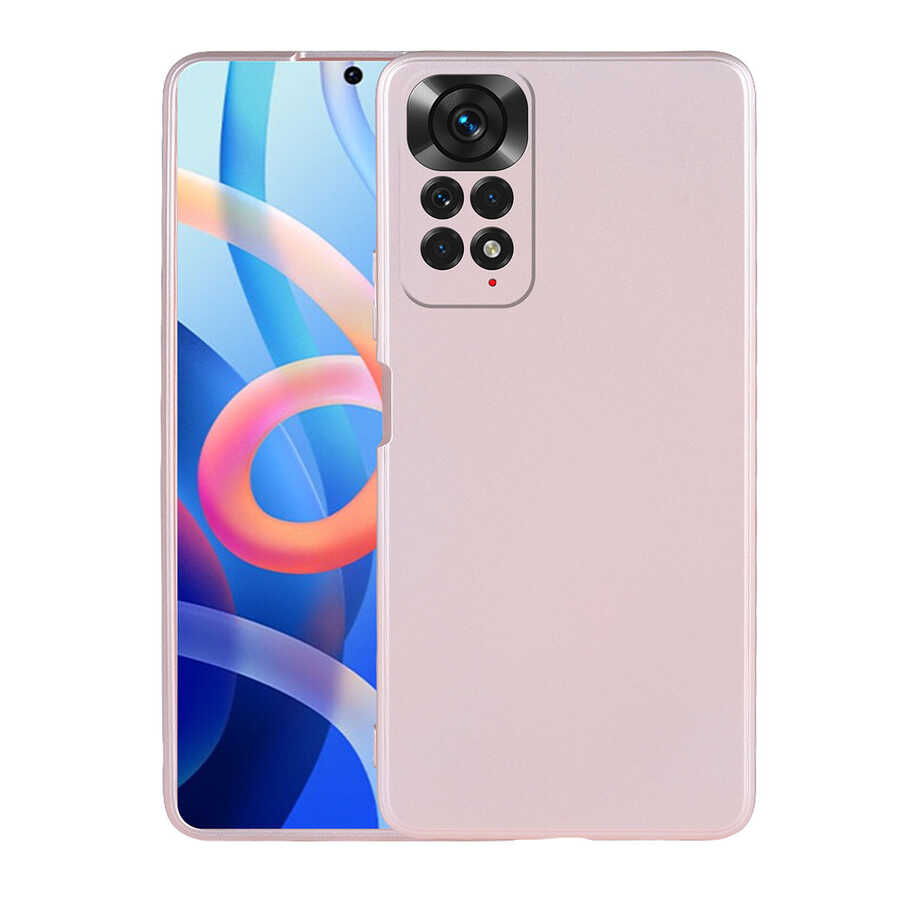 Xiaomi Redmi Note 11S Global Kılıf Zore Premier Silikon Kapak Rose Gold