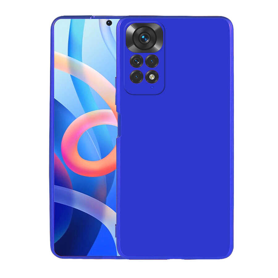 Xiaomi Redmi Note 11S Global Kılıf Zore Premier Silikon Kapak Saks Mavi