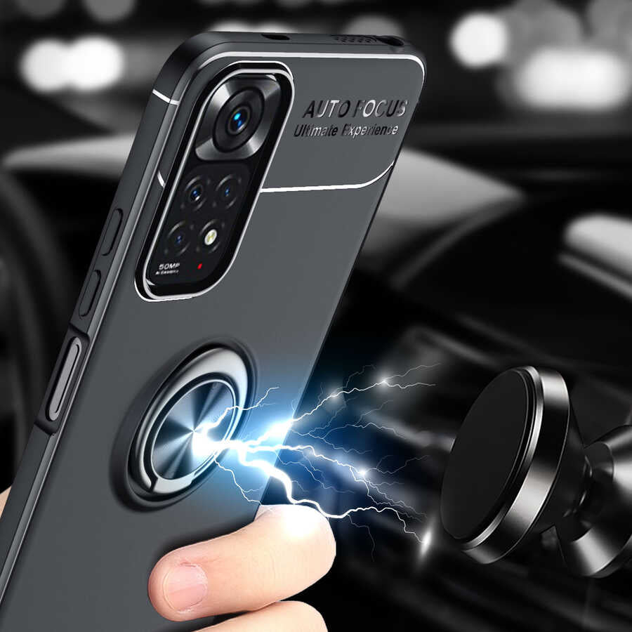 Xiaomi Redmi Note 11S Global Kılıf Zore Ravel Silikon Kapak Kırmızı