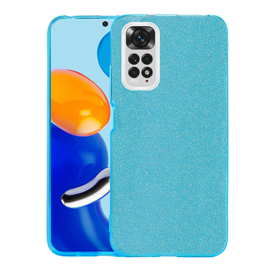 Xiaomi Redmi Note 11S Global Kılıf Zore Shining Silikon Siyah