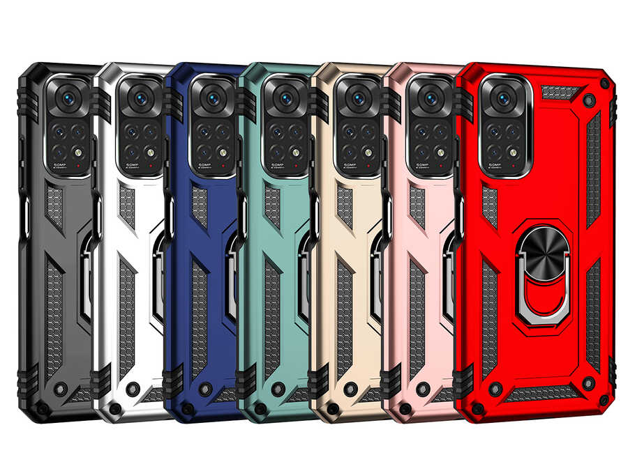 Xiaomi Redmi Note 11S Global Kılıf Zore Vega Kapak Mavi