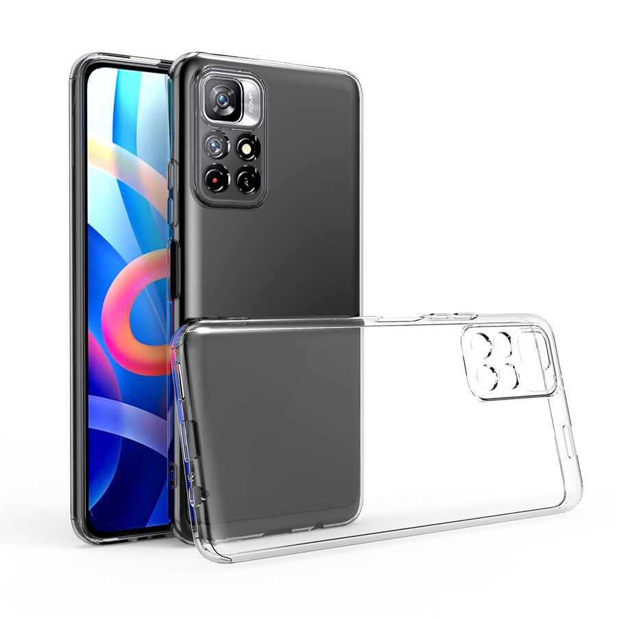 Xiaomi Redmi Note 11T 5G Kılıf Zore Kamera Korumalı Süper Silikon Kapak Renksiz