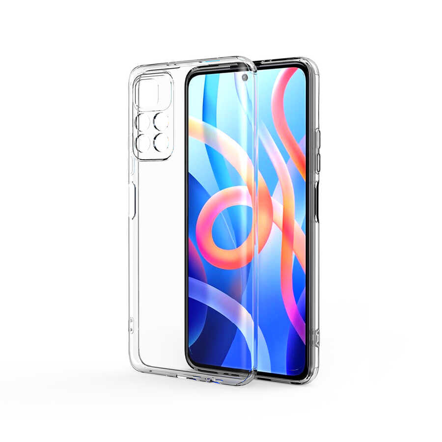 Xiaomi Redmi Note 11T 5G Kılıf Zore Kamera Korumalı Süper Silikon Kapak Renksiz