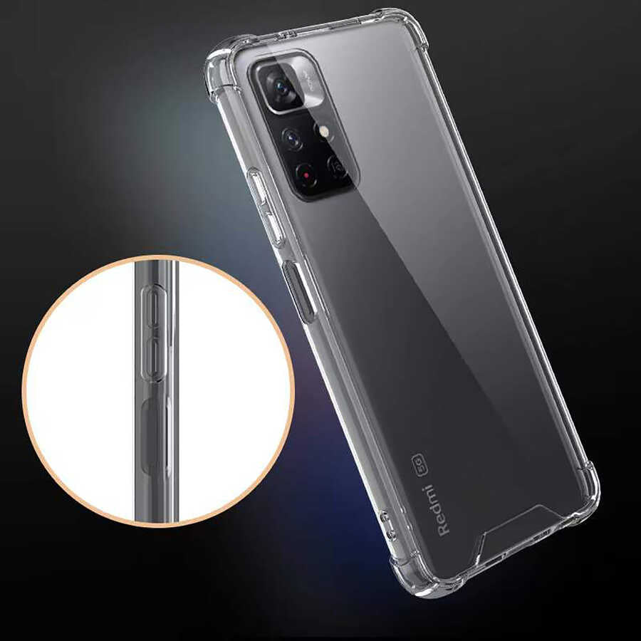 Xiaomi Redmi Note 11T 5G Kılıf Zore Nitro Anti Shock Silikon Renksiz