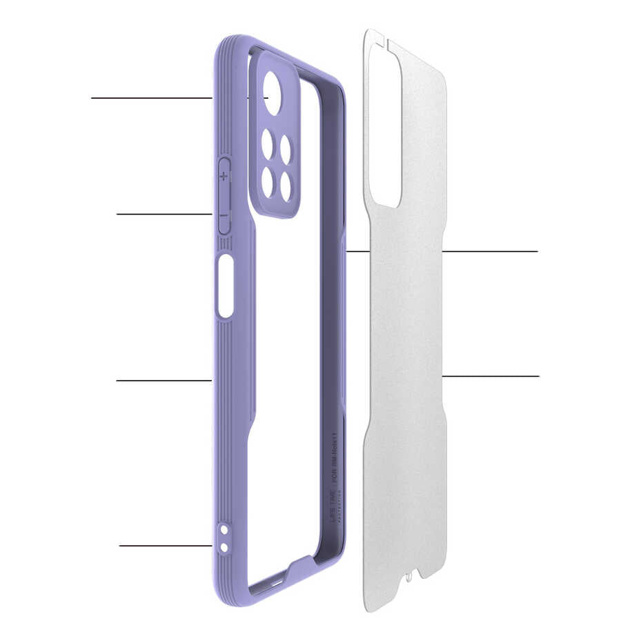 Xiaomi Redmi Note 11T 5G Kılıf Zore Parfe Kapak Lacivert