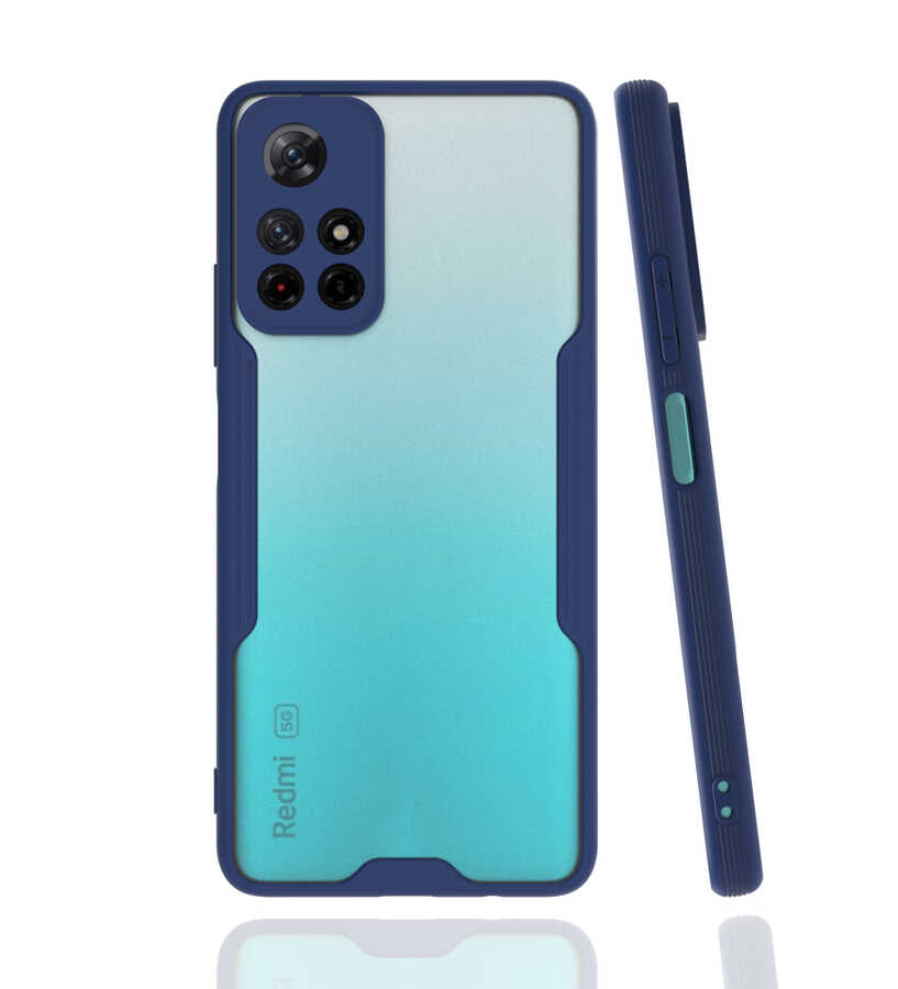 Xiaomi Redmi Note 11T 5G Kılıf Zore Parfe Kapak Lacivert