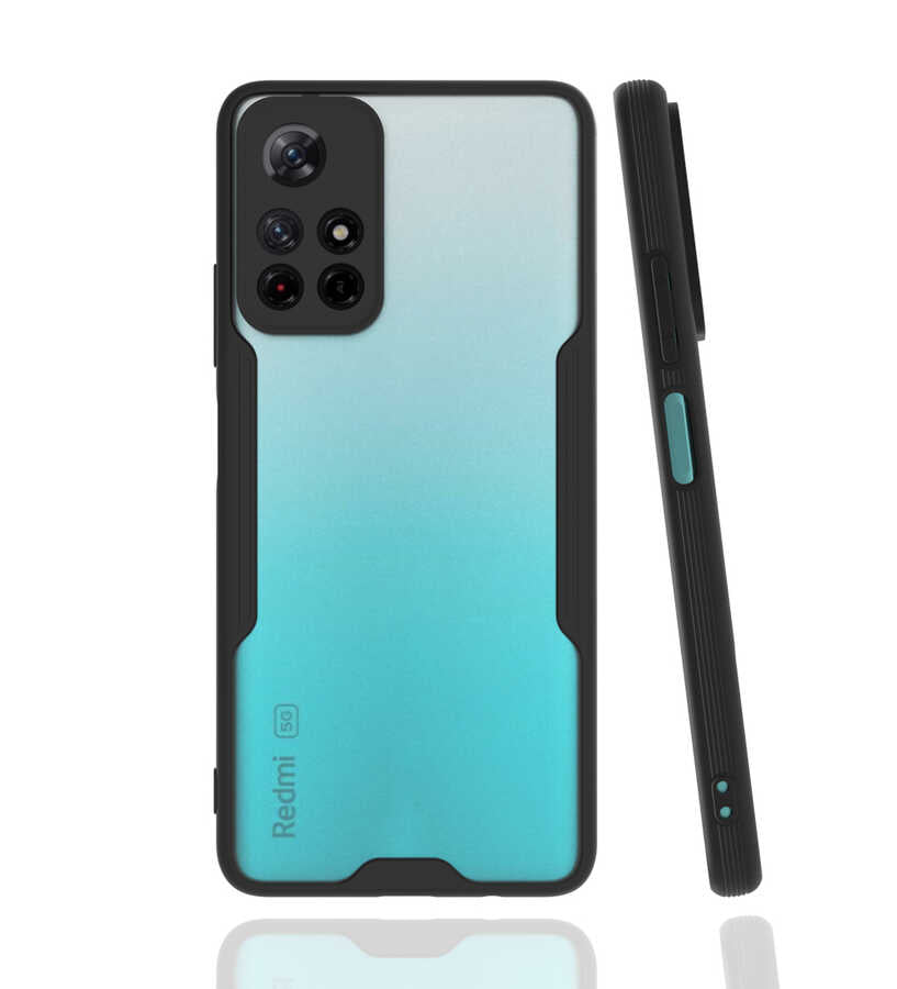 Xiaomi Redmi Note 11T 5G Kılıf Zore Parfe Kapak Siyah