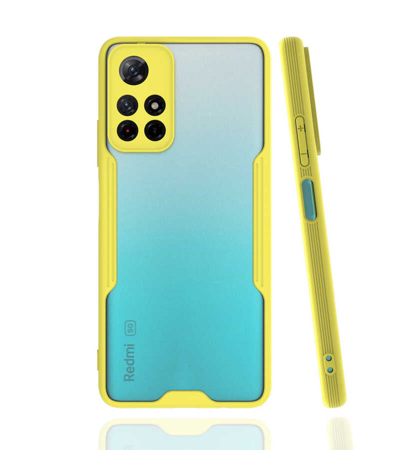 Xiaomi Redmi Note 11T 5G Kılıf Zore Parfe Kapak Sarı