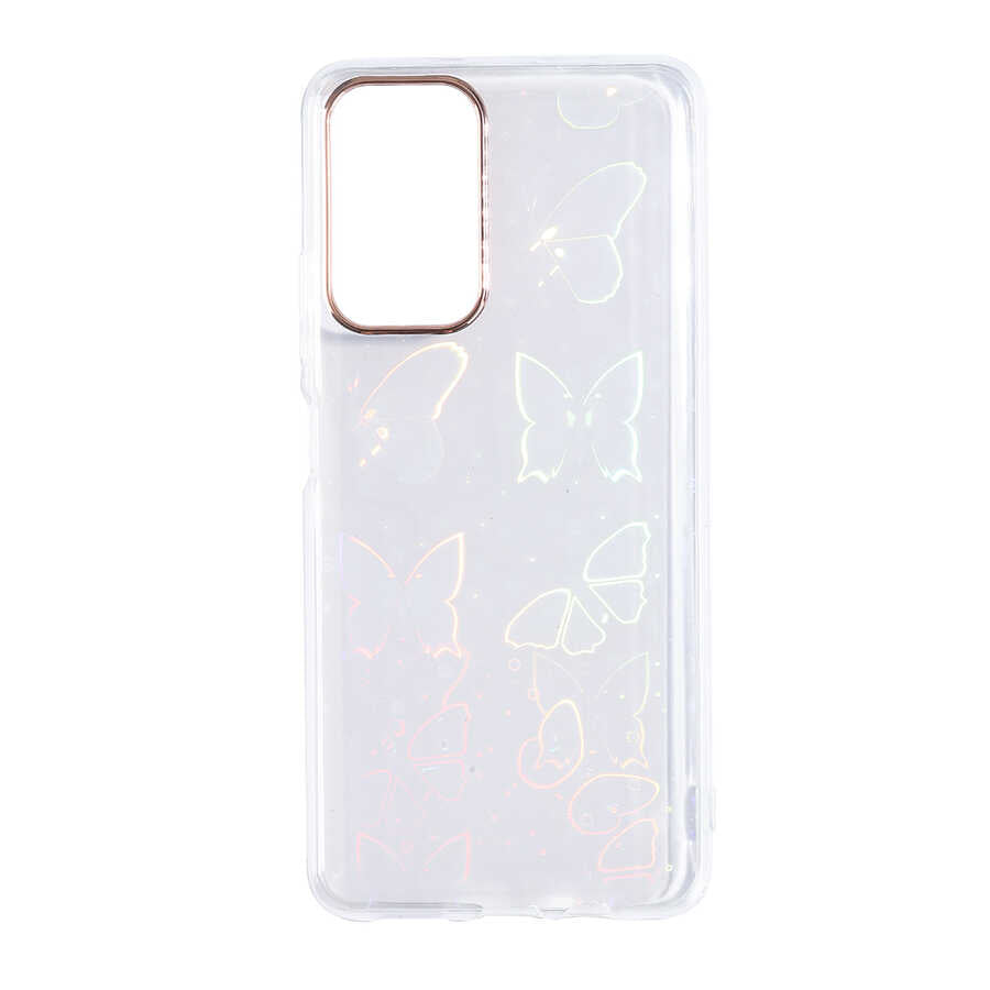 Xiaomi Redmi Note 11T 5G Kılıf Zore Sidney Desenli Sert Kapak Butterfly No2
