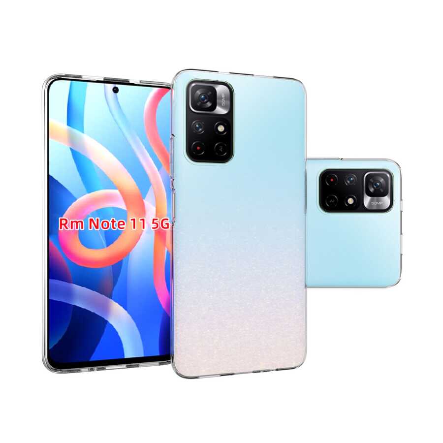 Xiaomi Redmi Note 11T 5G Kılıf Zore Süper Silikon Kapak Renksiz