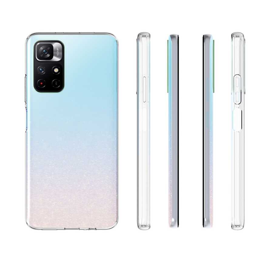 Xiaomi Redmi Note 11T 5G Kılıf Zore Süper Silikon Kapak Renksiz