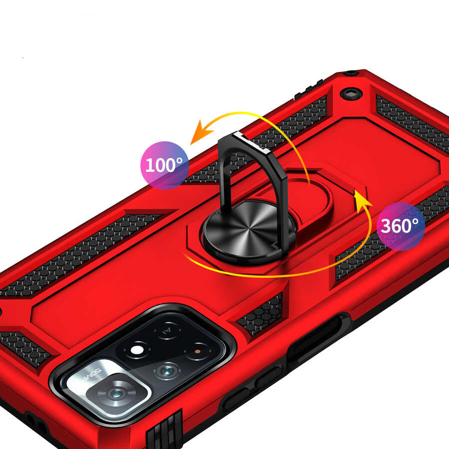 Xiaomi Redmi Note 11T 5G Kılıf Zore Vega Kapak Siyah