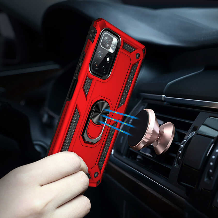 Xiaomi Redmi Note 11T 5G Kılıf Zore Vega Kapak Siyah