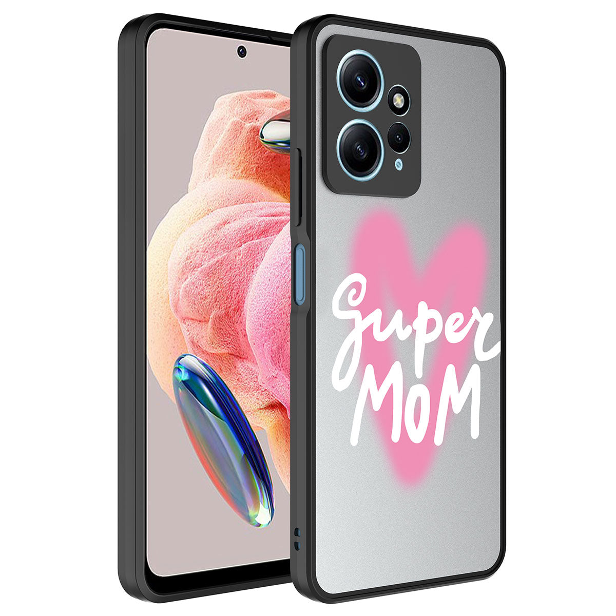 Xiaomi Redmi Note 12 4G Kılıf Aynalı Desenli Kamera Korumalı Parlak Zore Mirror Kapak Yazı