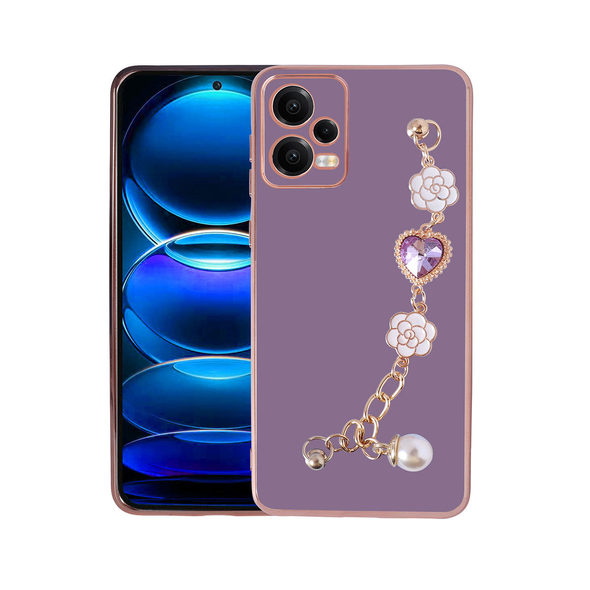 Xiaomi Redmi Note 12 4G Kılıf El Tutamaçlı Kamera Korumalı Zore Taka Silikon Kapak Beyaz
