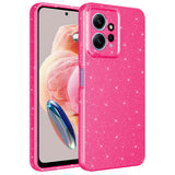Xiaomi Redmi Note 12 4G Kılıf Kamera Korumalı Simli Lüks Zore Koton Kapak Pembe