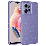 Xiaomi Redmi Note 12 4G Kılıf Kamera Korumalı Simli Lüks Zore Koton Kapak Mor