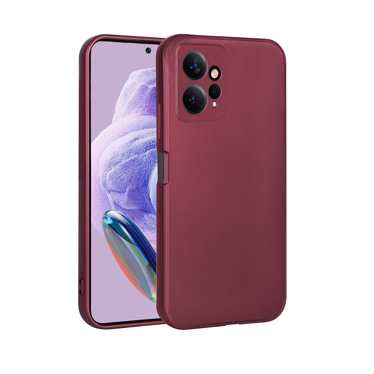 Xiaomi Redmi Note 12 4G Kılıf Zore Premier Silikon Kapak Mürdüm