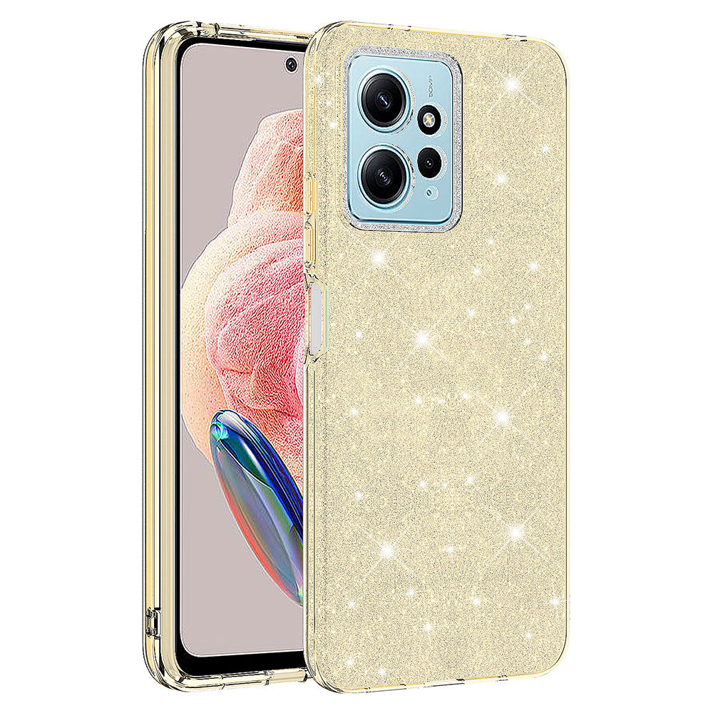 Xiaomi Redmi Note 12 4G Kılıf Zore Shining Silikon Gold