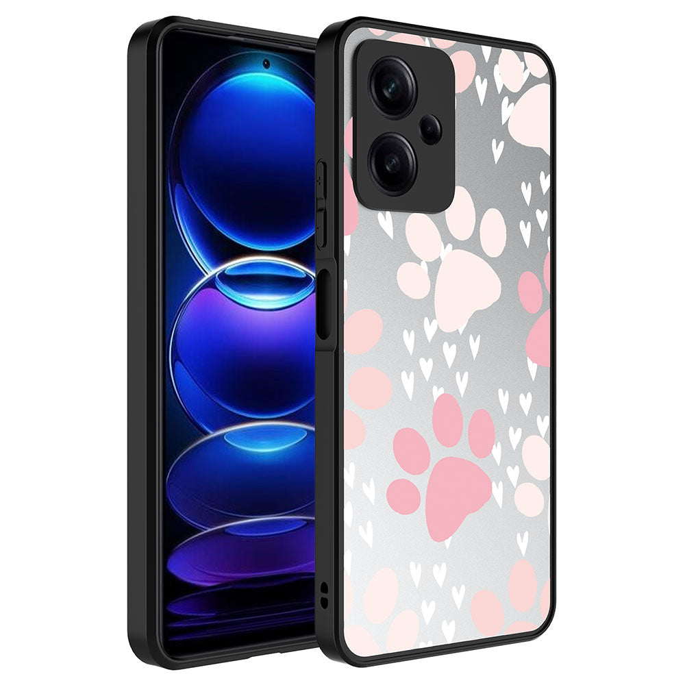 Xiaomi Redmi Note 12 5G Kılıf Aynalı Desenli Kamera Korumalı Parlak Zore Mirror Kapak Seyahat