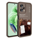 Xiaomi Redmi Note 12 5G Kılıf Kamera Korumalı Baskılı Arka Yüzey Zore Klas Kapak Açık Kahve