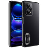Xiaomi Redmi Note 12 5G Kılıf Kamera Korumalı Logo Gösteren Zore Omega Kapak Siyah