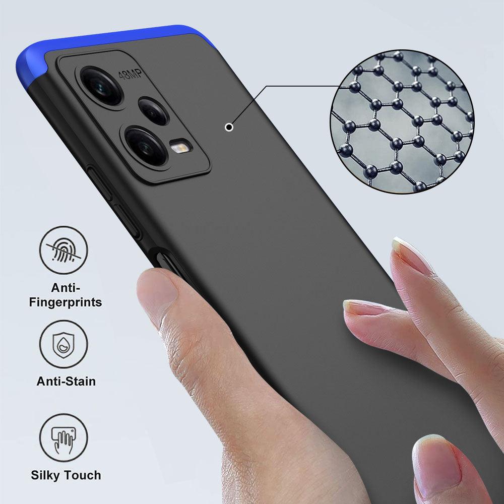 Xiaomi Redmi Note 12 5G Kılıf Zore Ays Kapak Siyah-Mavi