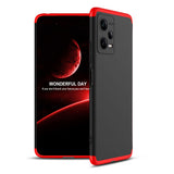 Xiaomi Redmi Note 12 5G Kılıf Zore Ays Kapak Siyah-Kırmızı